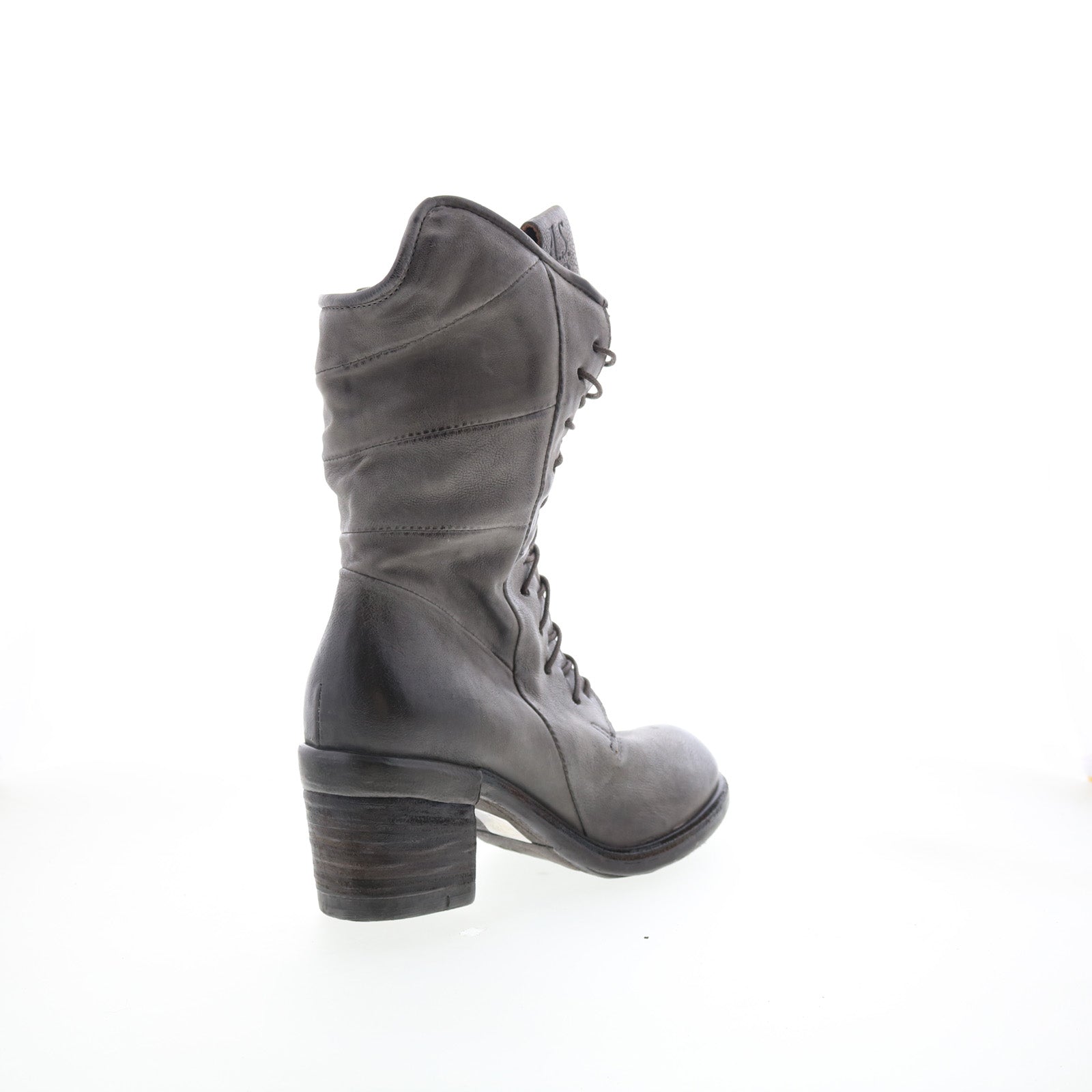 Jasper Womens Gray Leather Zipper Casual Dress Boots