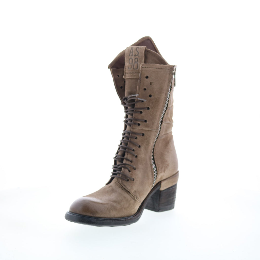 Jasper Womens Gray Leather Zipper Casual Dress Boots