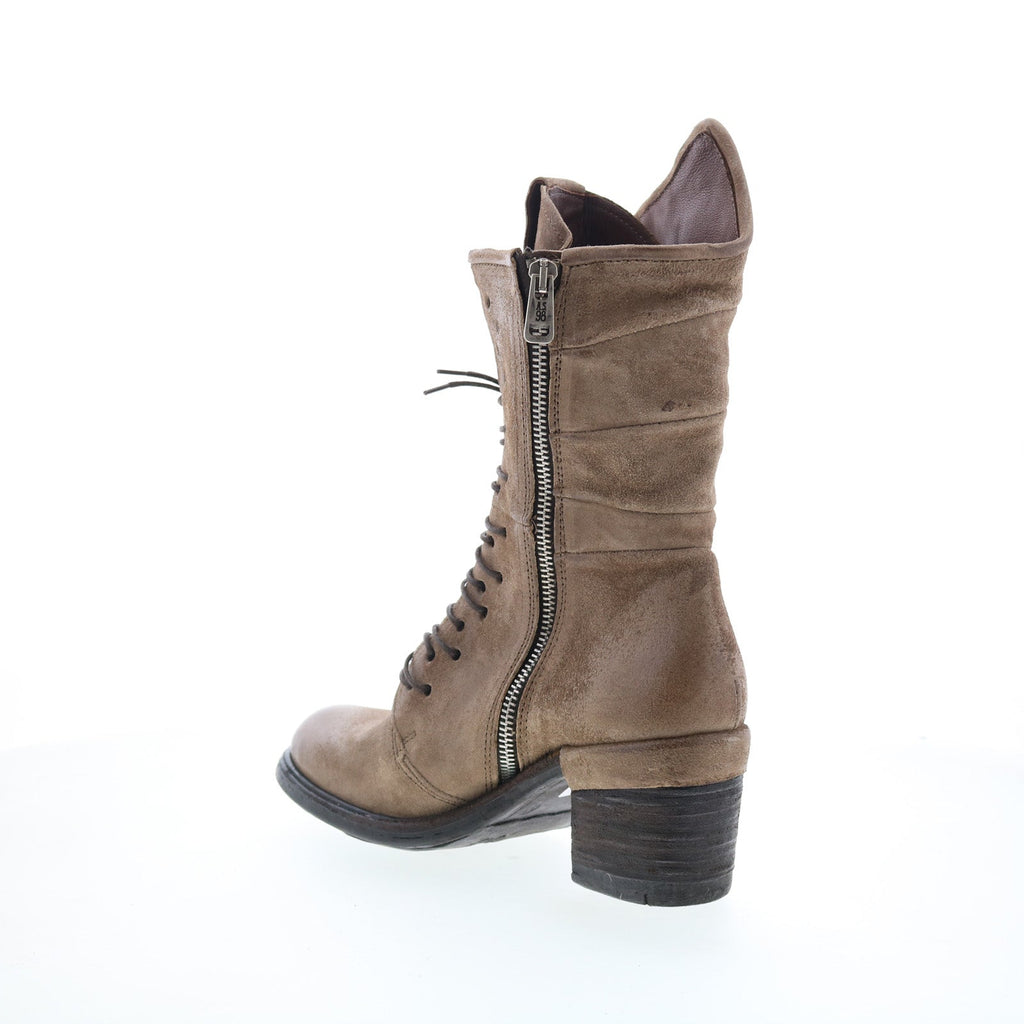 Jasper Womens Gray Leather Zipper Casual Dress Boots