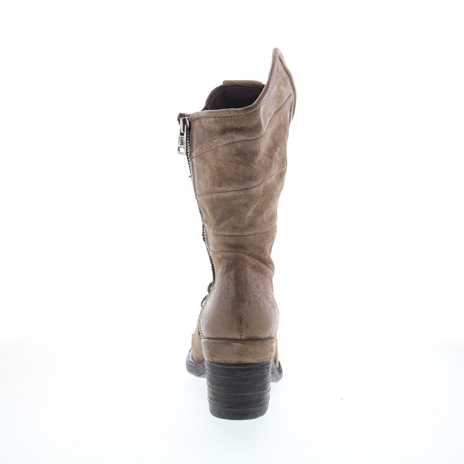Jasper Womens Gray Leather Zipper Casual Dress Boots