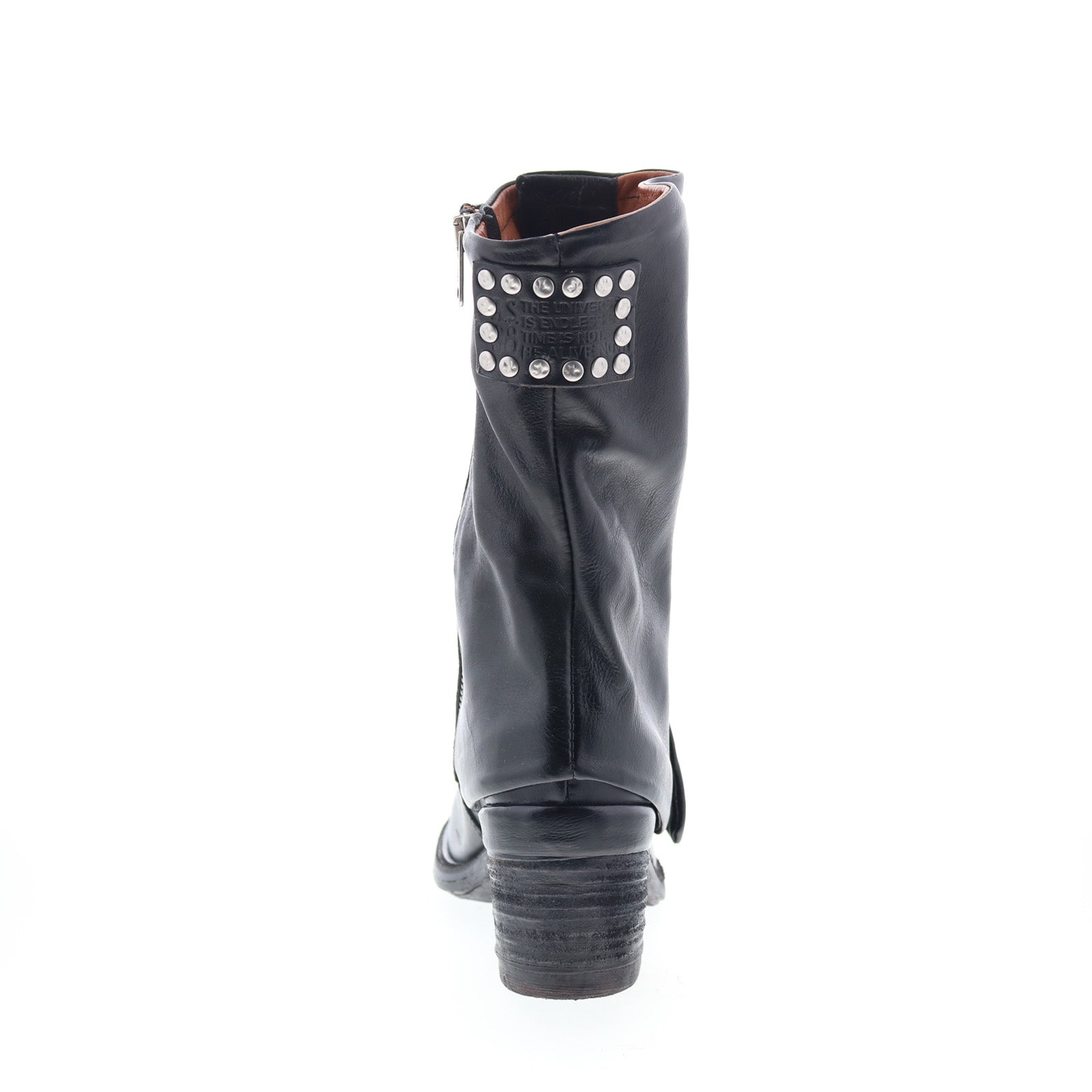 Jensen Womens Black Leather Zipper Ankle & Booties Boots