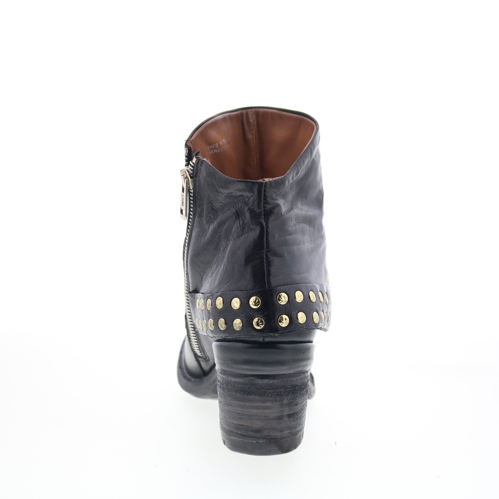 Jonas Womens Black Leather Zipper Ankle & Booties Boots