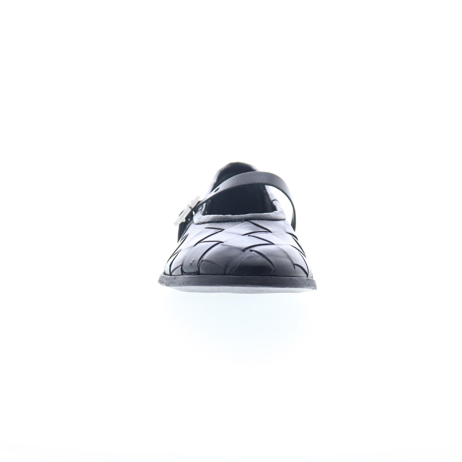 Jordan Womens Black Leather Hook & Loop Mary Jane Flats Shoes