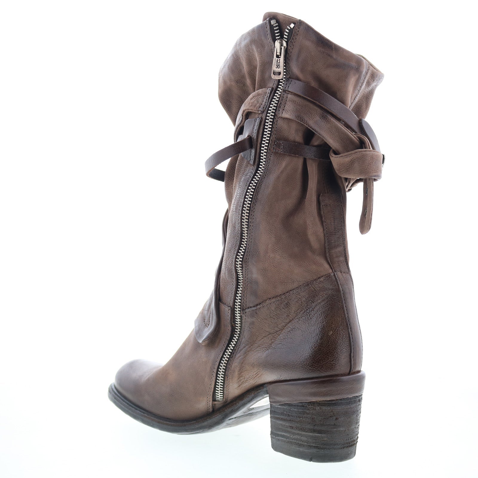 Judd Womens Brown Leather Zipper Casual Dress Boots