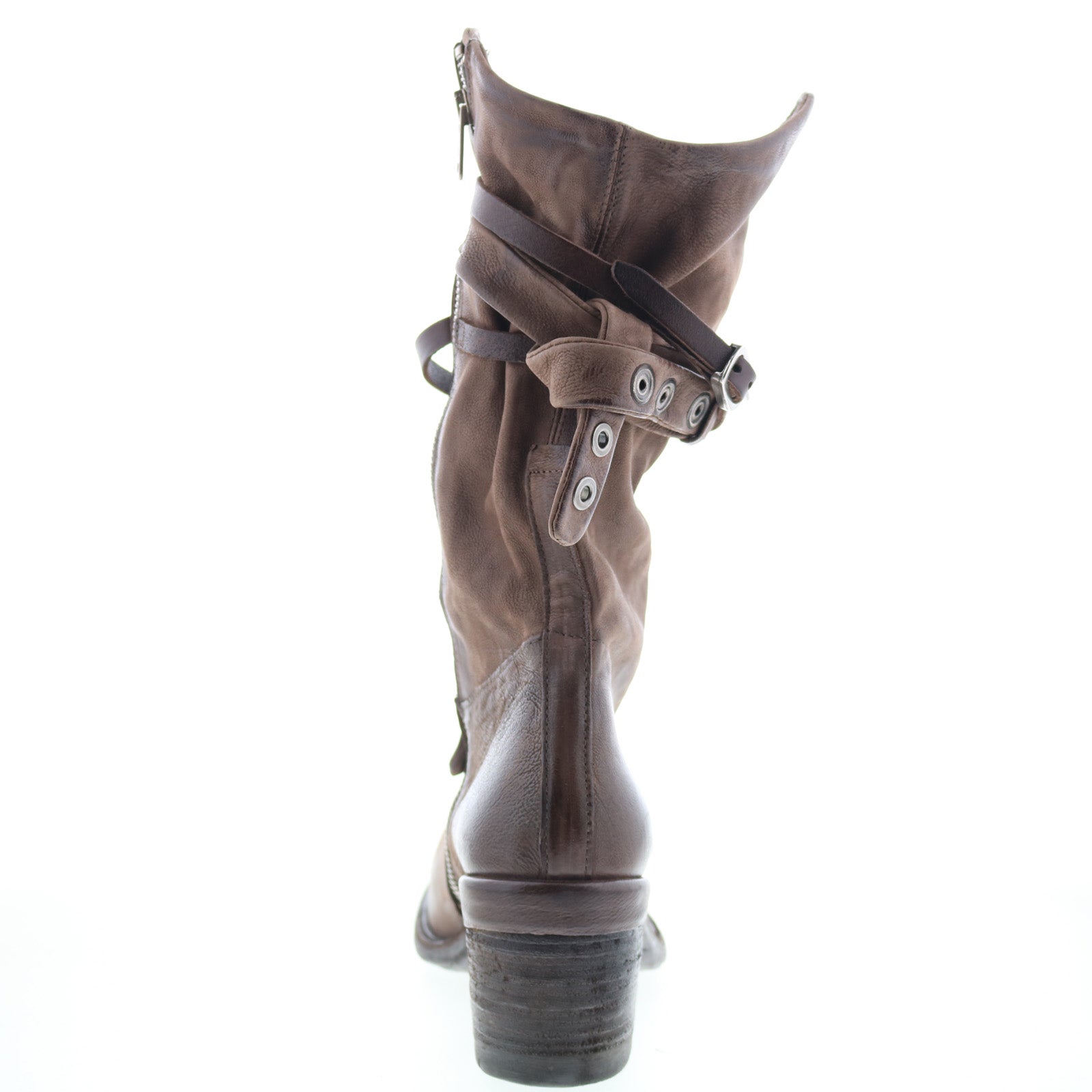 Judd Womens Brown Leather Zipper Casual Dress Boots