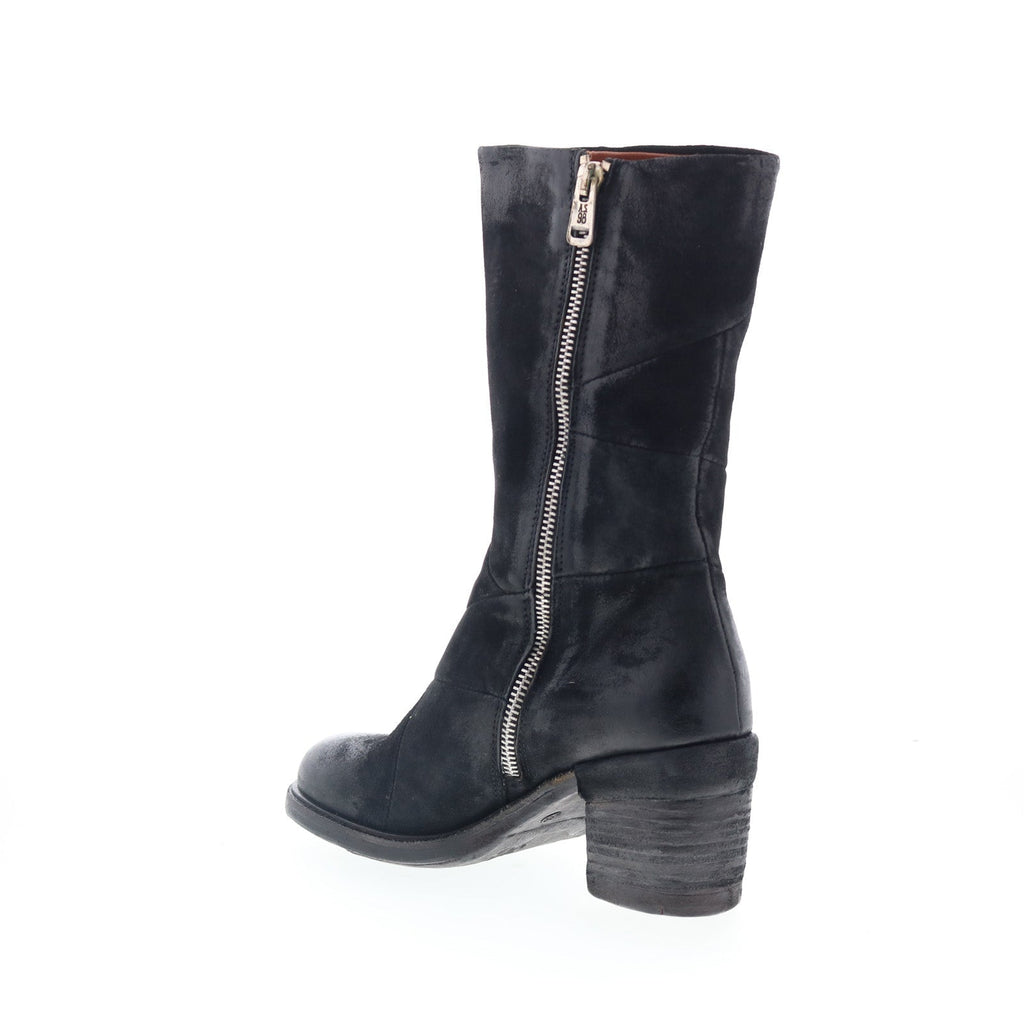 Justin Womens Black Suede Zipper Casual Dress Boots