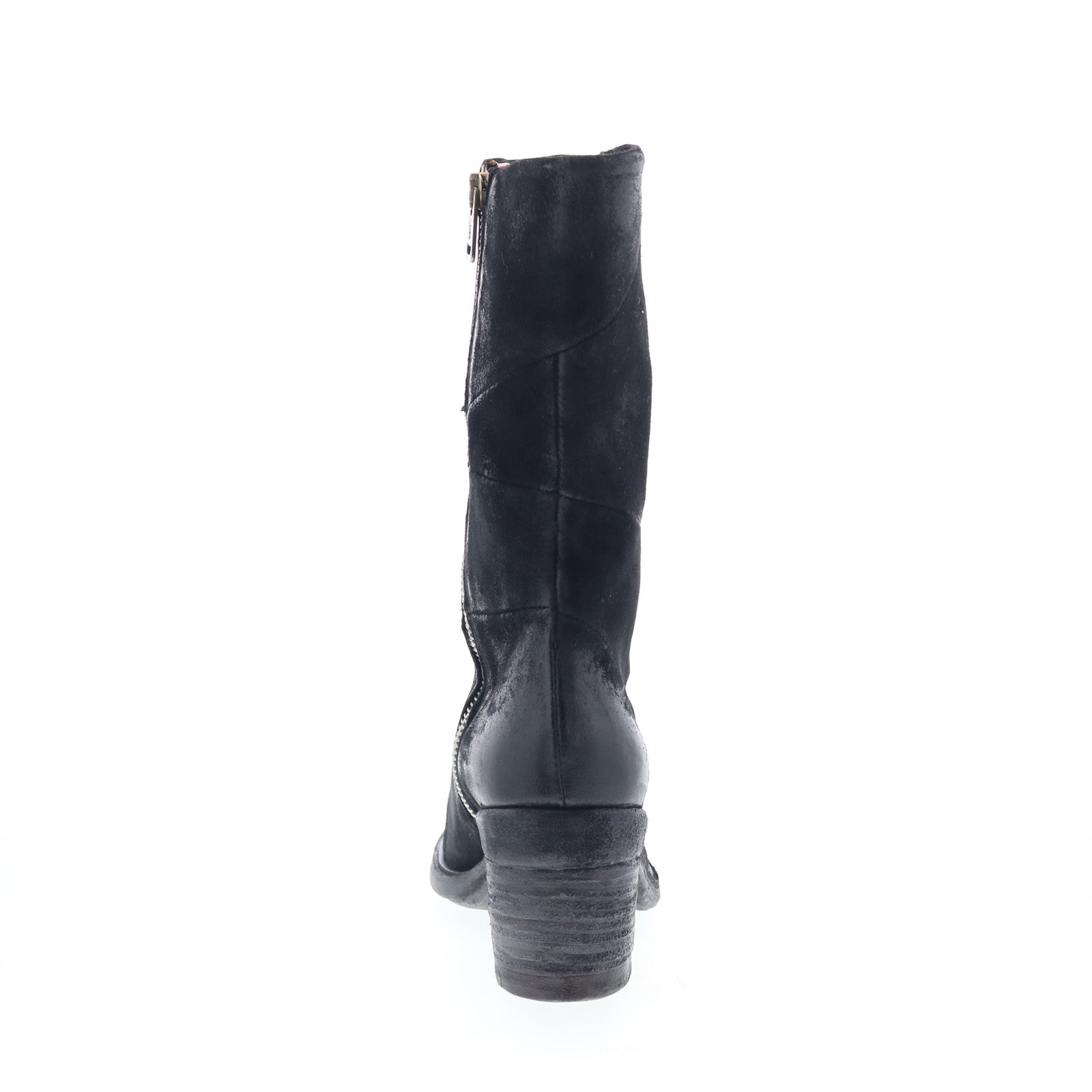 Justin Womens Black Suede Zipper Casual Dress Boots