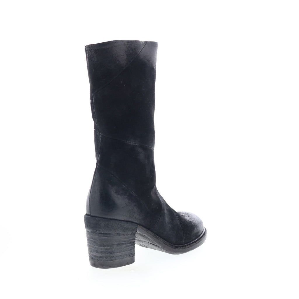 Justin Womens Black Suede Zipper Casual Dress Boots