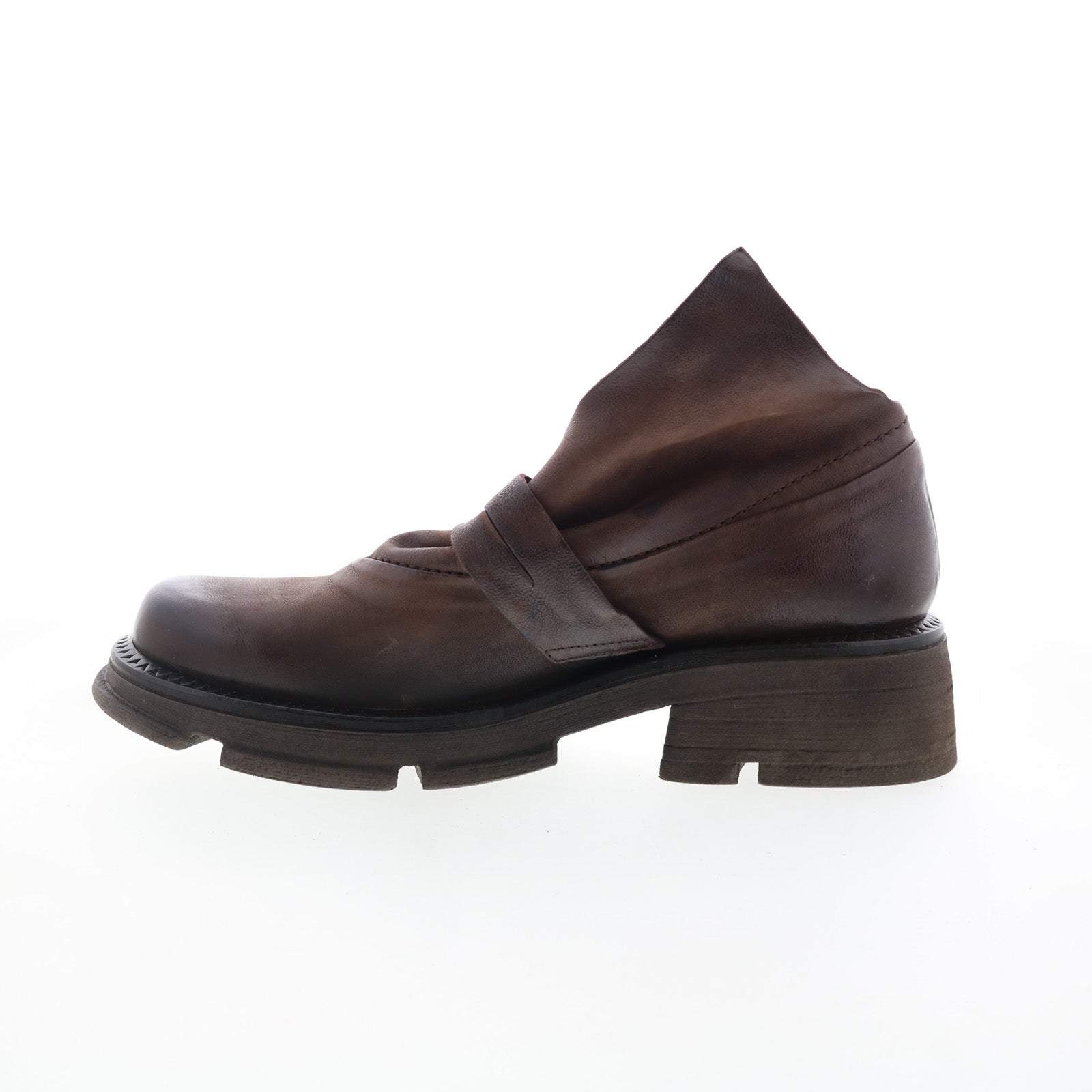 Laken Womens Brown Leather Slip On Casual Dress Boots