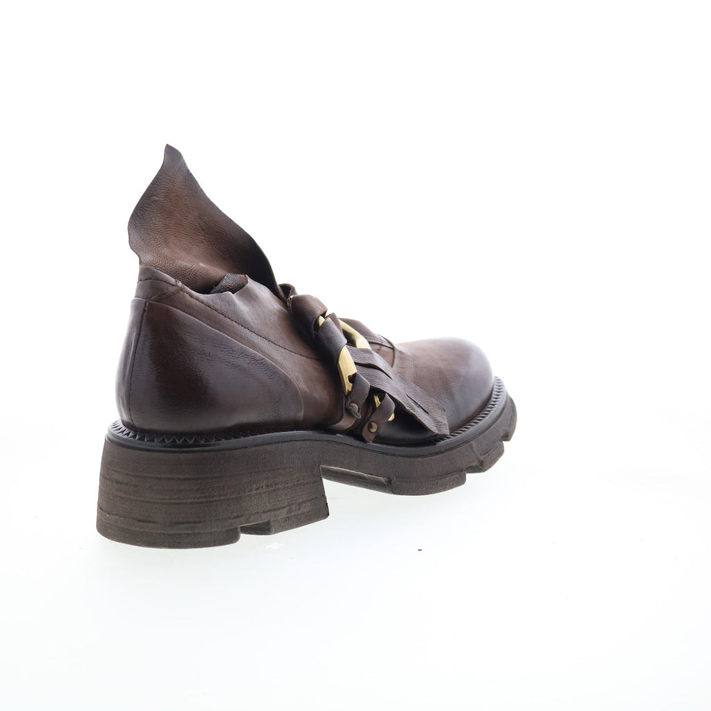 Laken Womens Brown Leather Slip On Casual Dress Boots