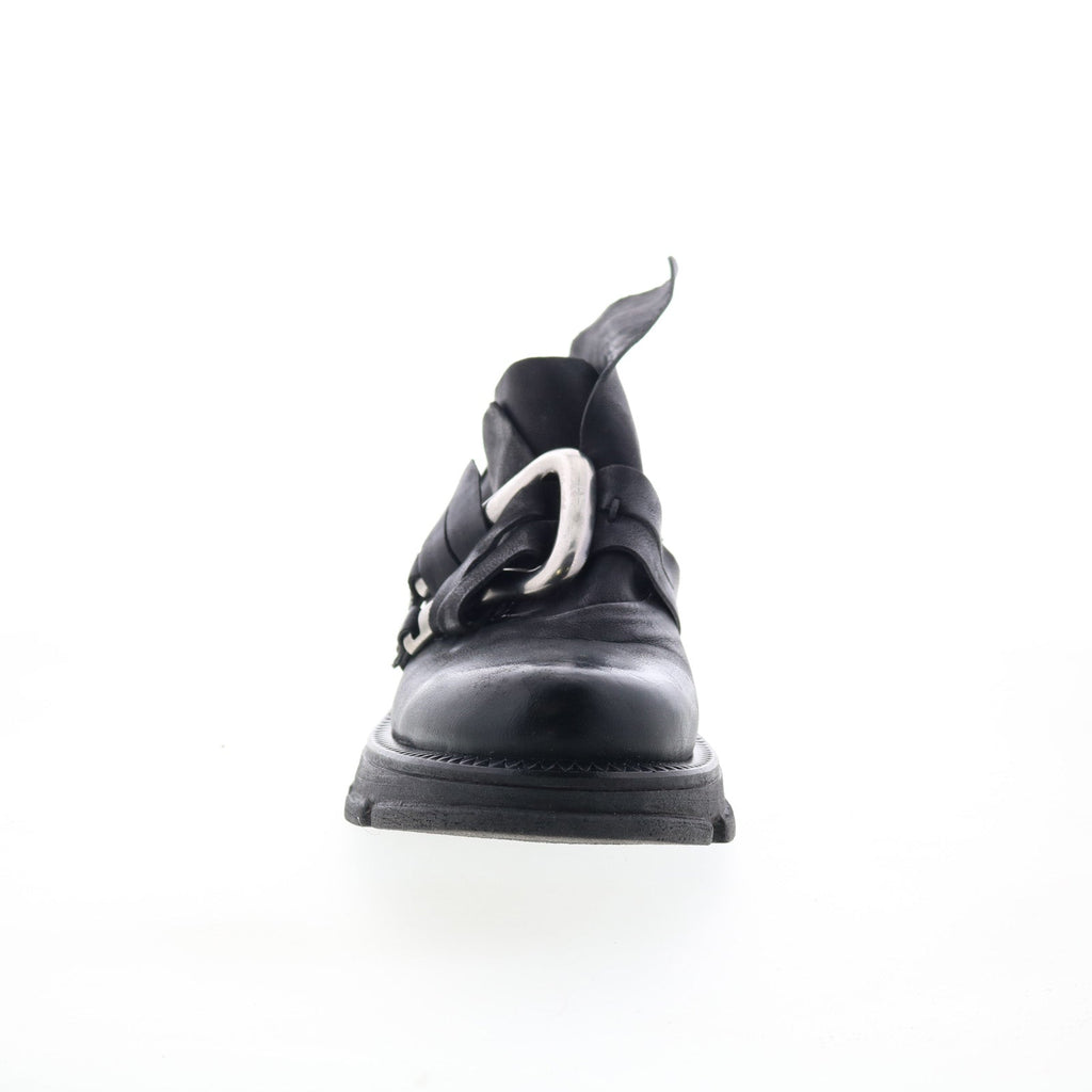 Laken Womens Black Leather Slip On Casual Dress Boots