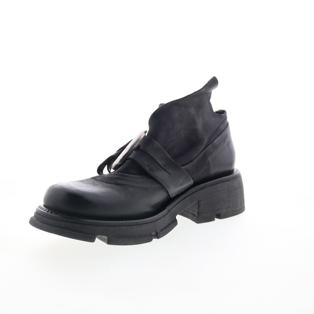 Laken Womens Black Leather Slip On Casual Dress Boots