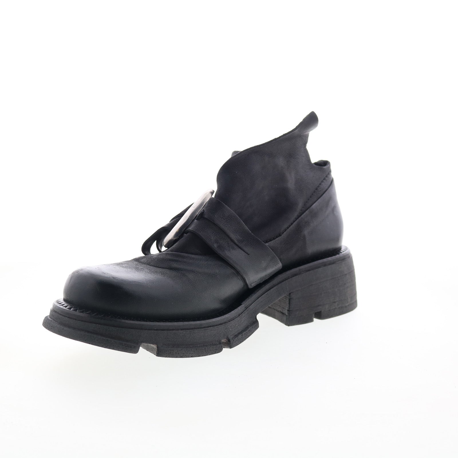 Laken Womens Black Leather Slip On Casual Dress Boots