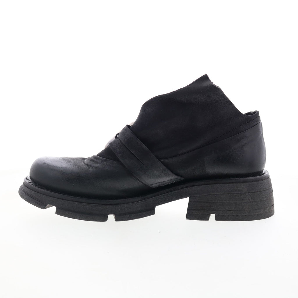 Laken Womens Black Leather Slip On Casual Dress Boots