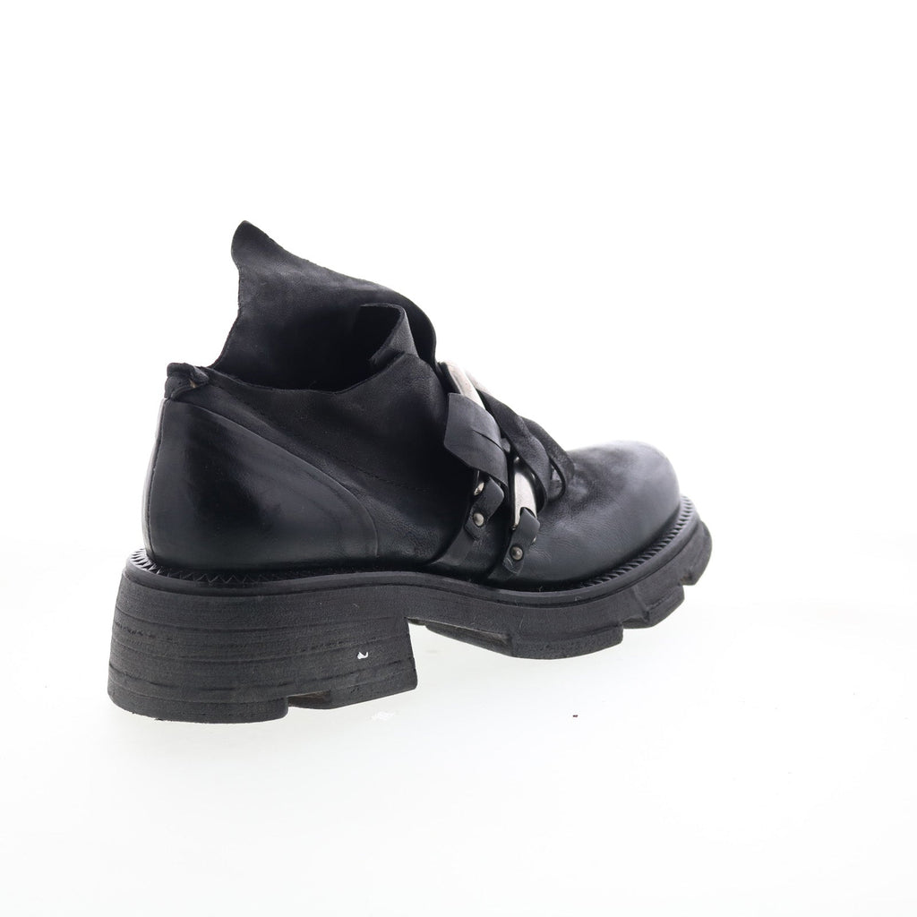 Laken Womens Black Leather Slip On Casual Dress Boots