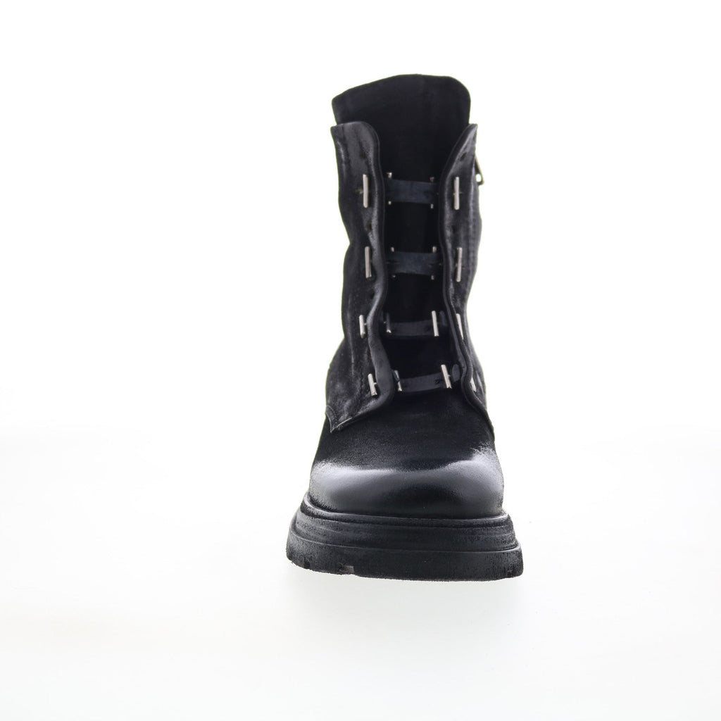 Lanford Womens Black Leather Zipper Casual Dress Boots