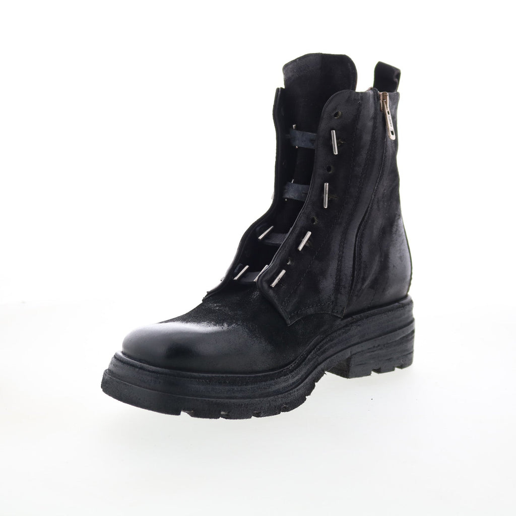 Lanford Womens Black Leather Zipper Casual Dress Boots