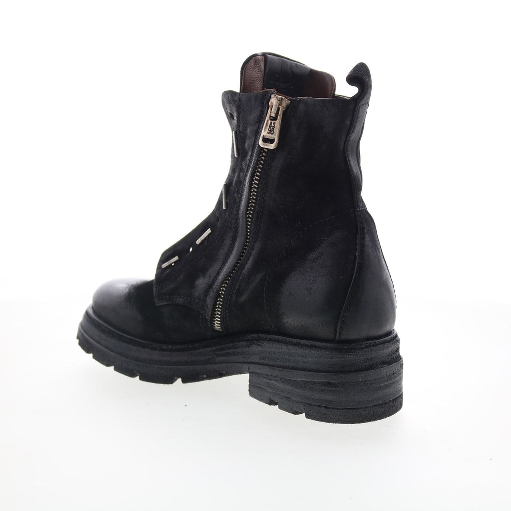 Lanford Womens Black Leather Zipper Casual Dress Boots