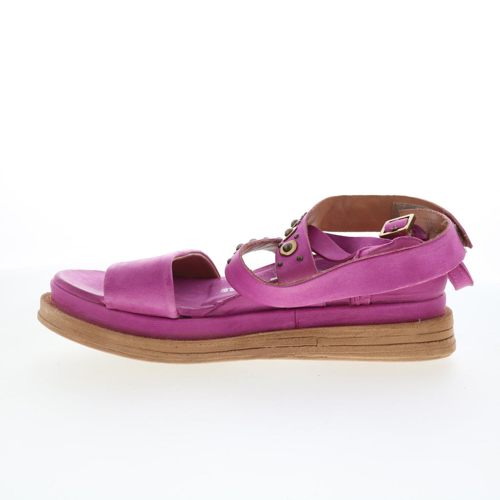Larkie Womens Purple Suede Hook & Loop Strap Sandals Shoes