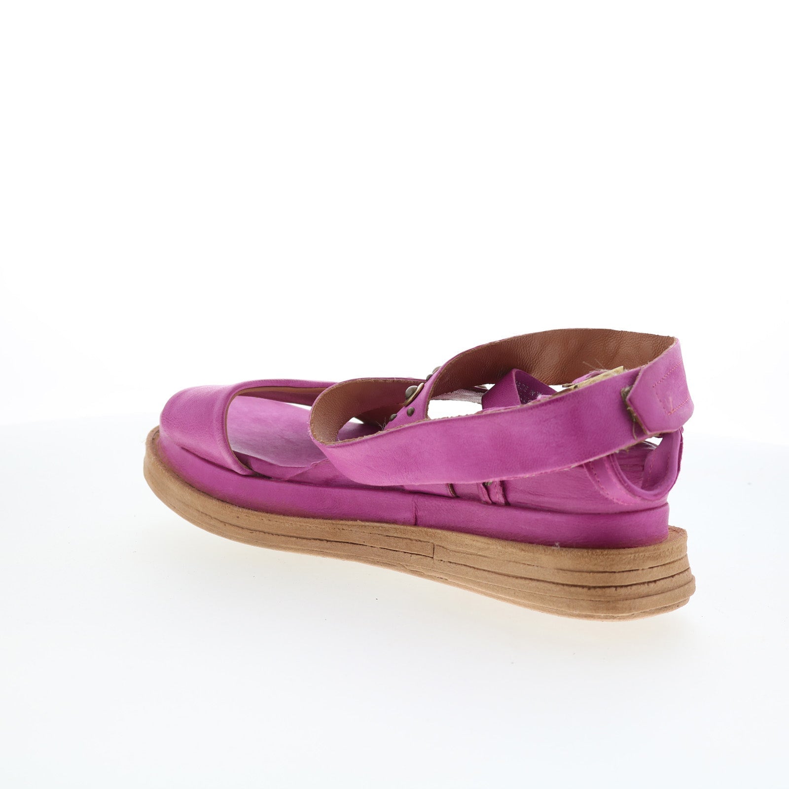 Larkie Womens Purple Suede Hook & Loop Strap Sandals Shoes