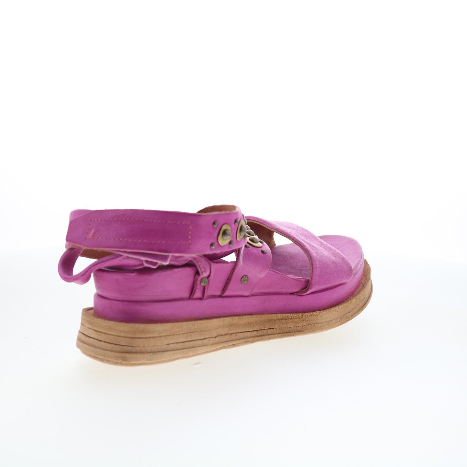 Larkie Womens Purple Suede Hook & Loop Strap Sandals Shoes