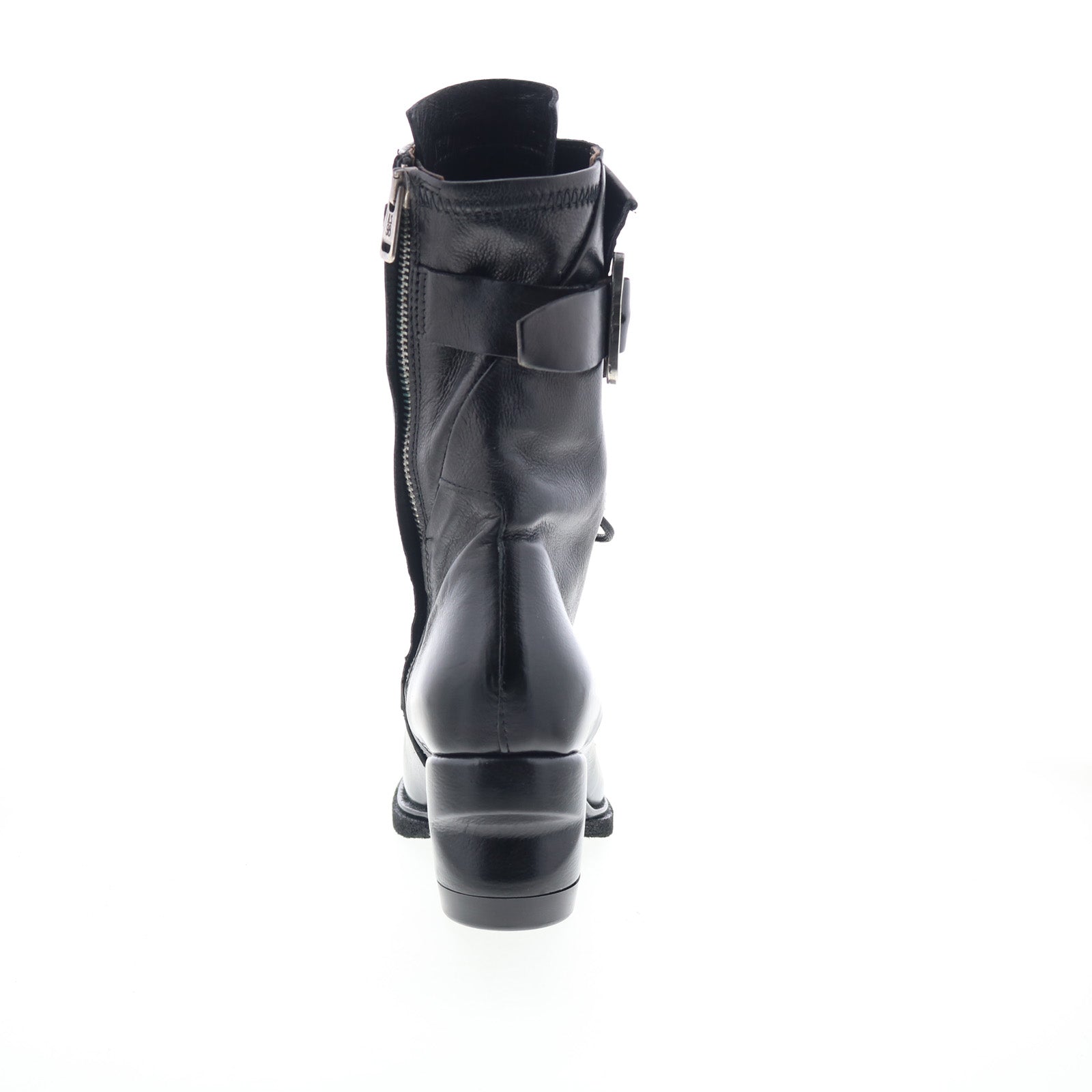 Layne Womens Black Leather Zipper Casual Dress Boots