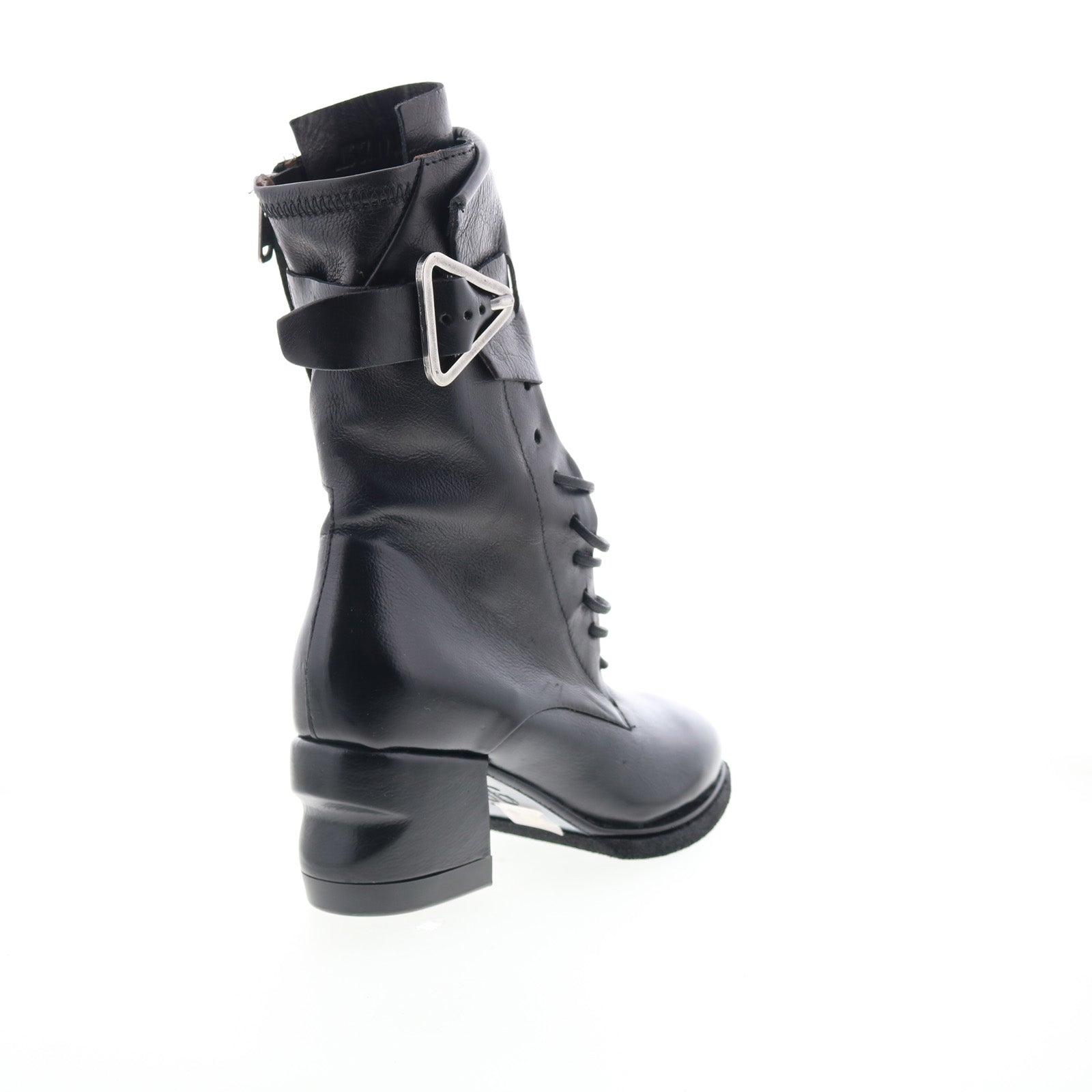 Layne Womens Black Leather Zipper Casual Dress Boots