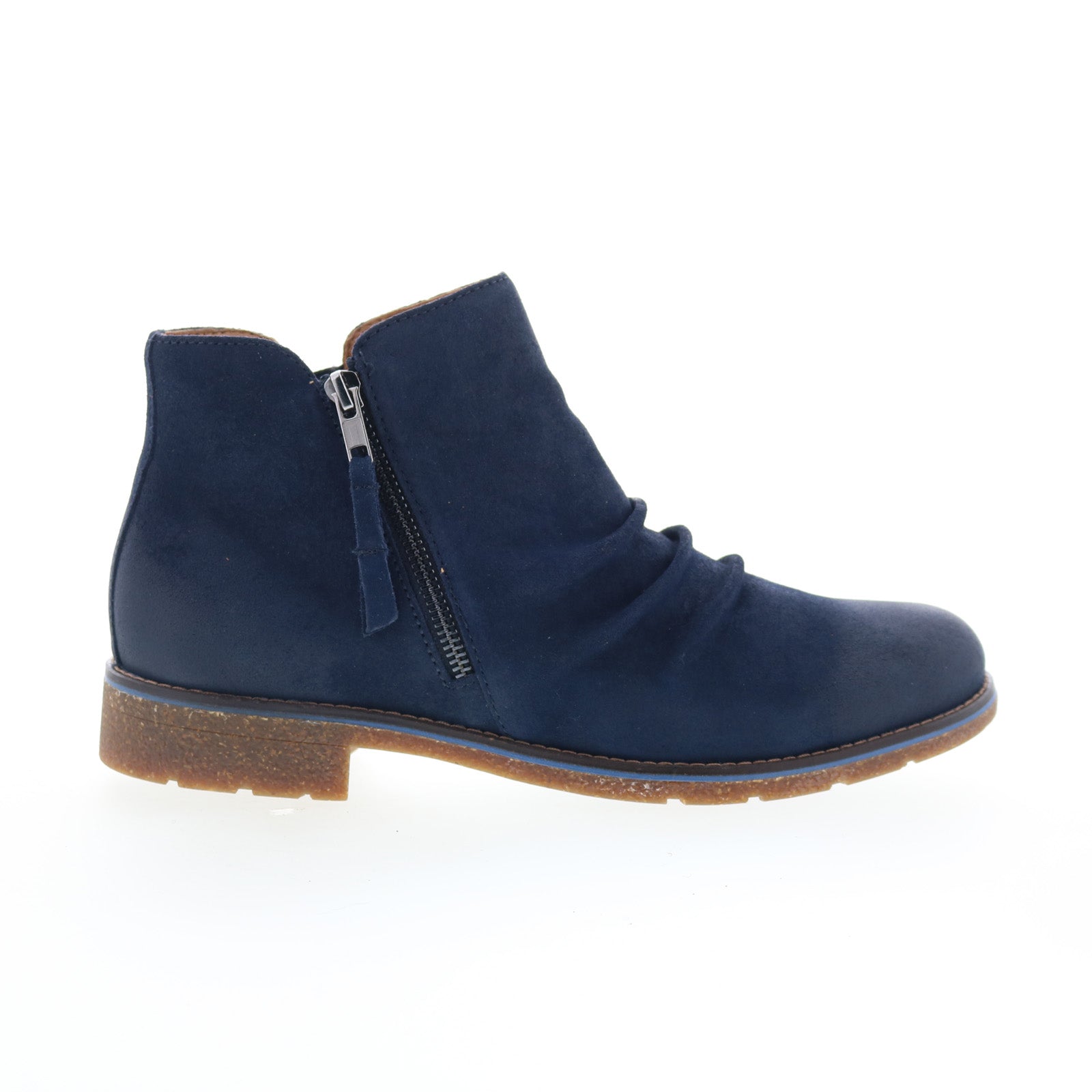 Aetrex Mila LB305 Womens Blue Suede Zipper Casual Dress Boots