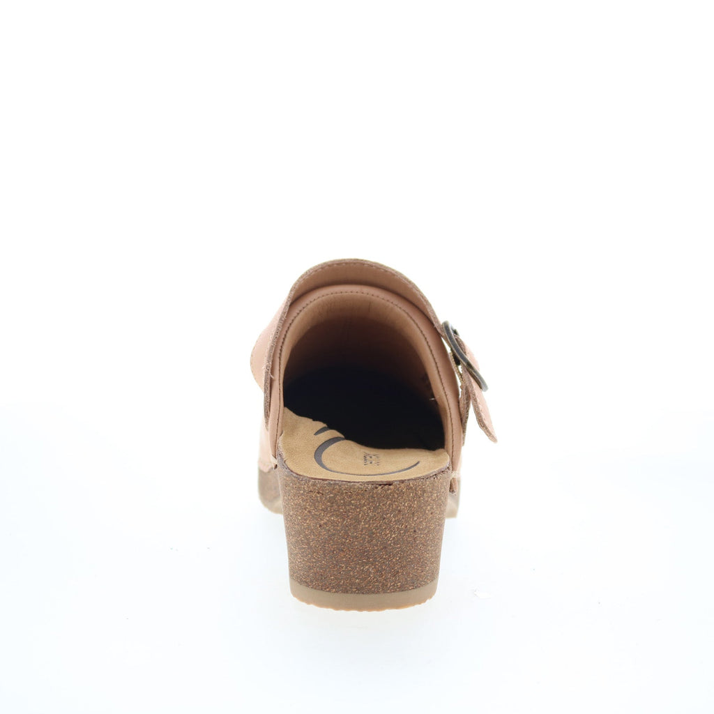 Aetrex Beckie LC202W Womens Brown Leather Hook & Loop Heeled Sandals Shoes