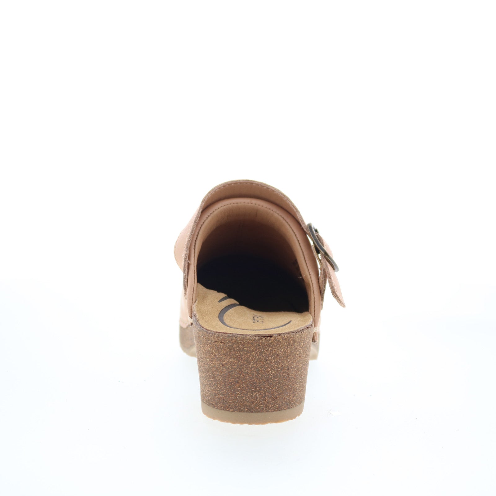 Aetrex Beckie LC202W Womens Brown Leather Hook & Loop Heeled Sandals Shoes