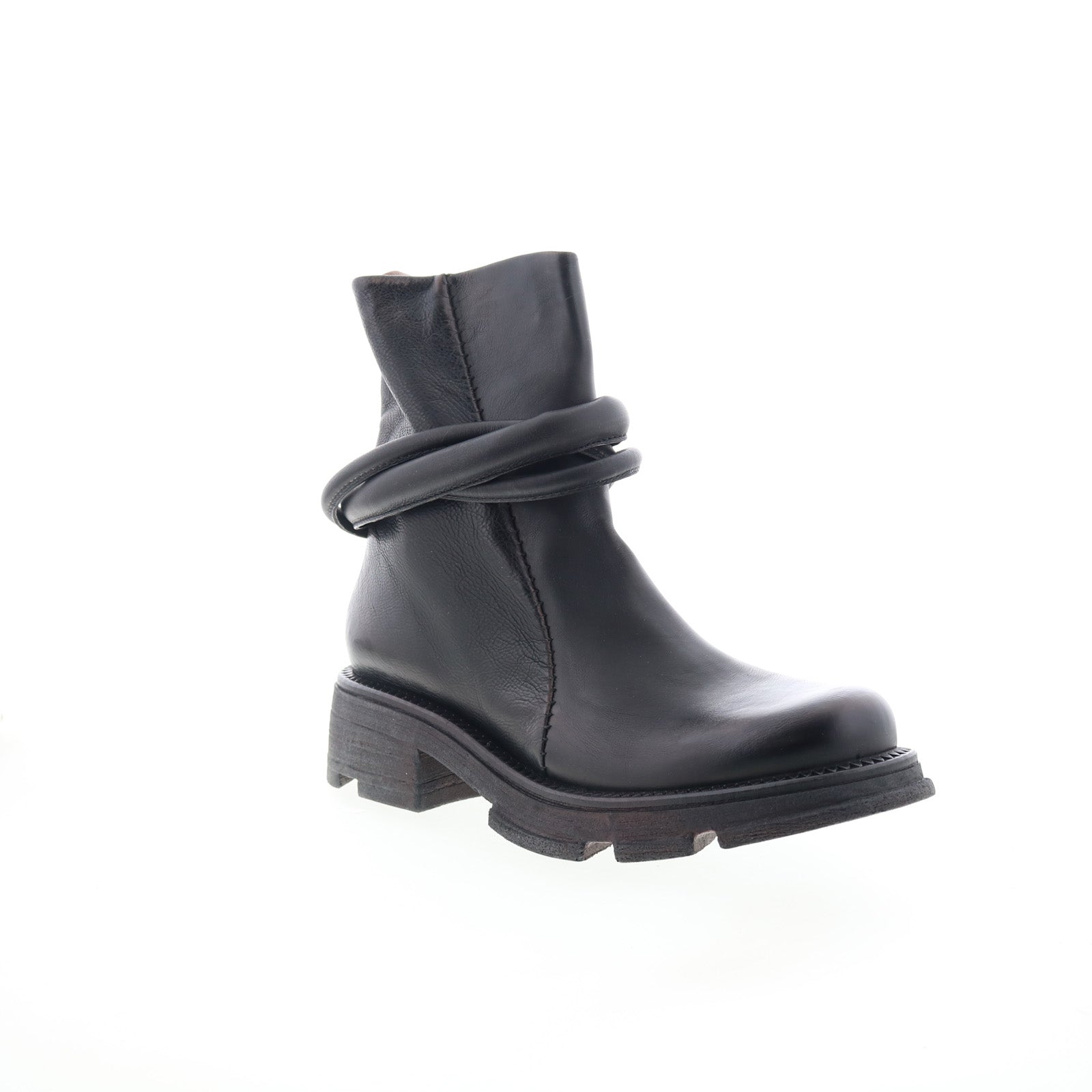 Lider Womens Black Leather Zipper Casual Dress Boots