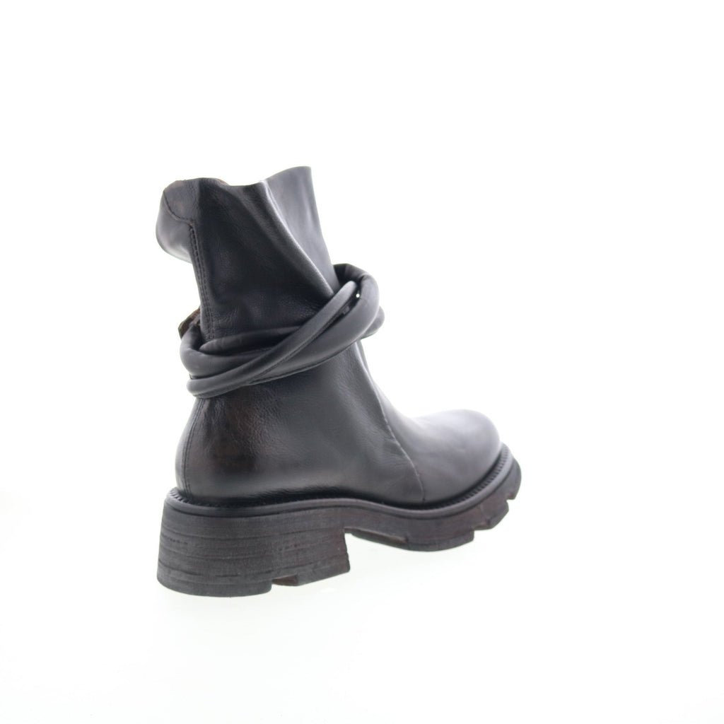 Lider Womens Black Leather Zipper Casual Dress Boots