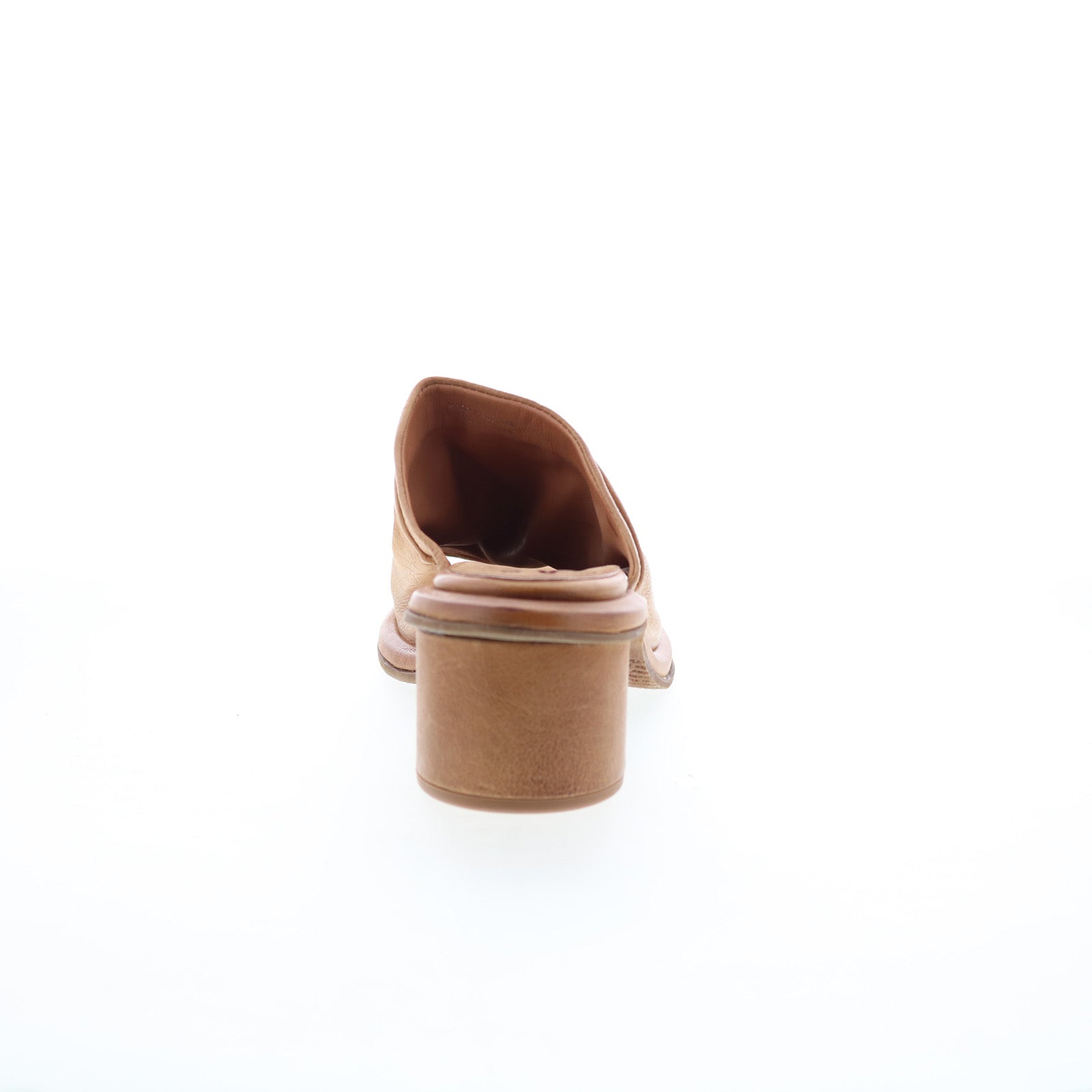 Lior Womens Brown Leather Slip On Heeled Sandals Shoes