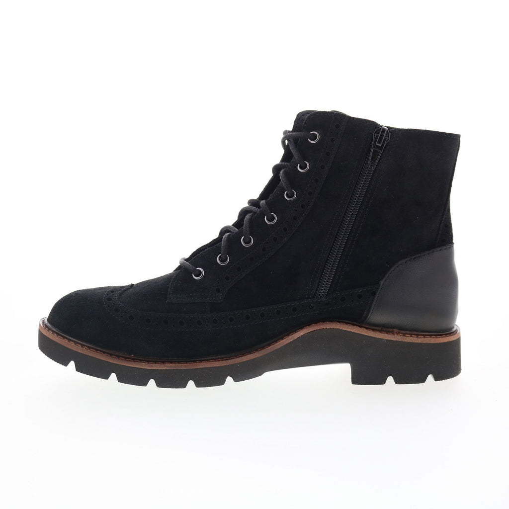 Aetrex Margot LL500W Womens Black Suede Zipper Ankle & Booties Boots