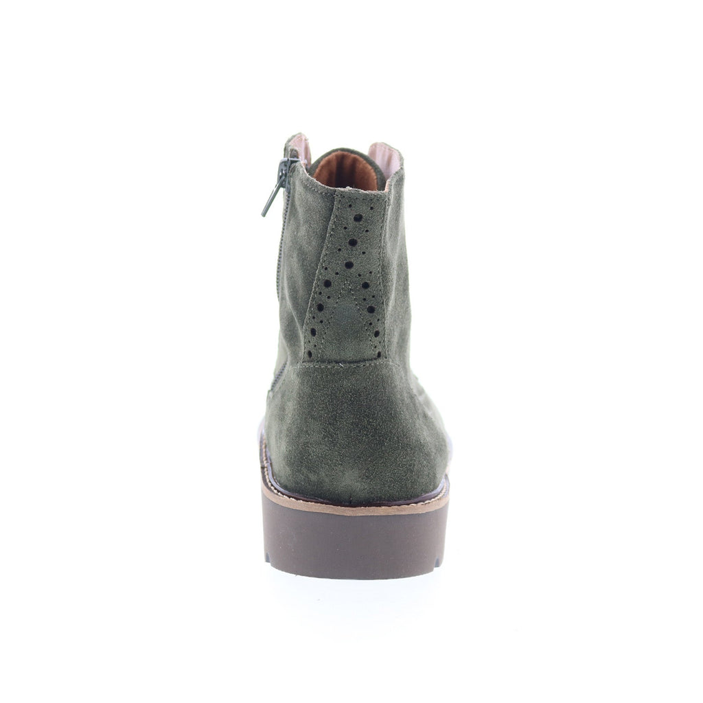 Aetrex Margot LL504 Womens Green Suede Lace Up Casual Dress Boots