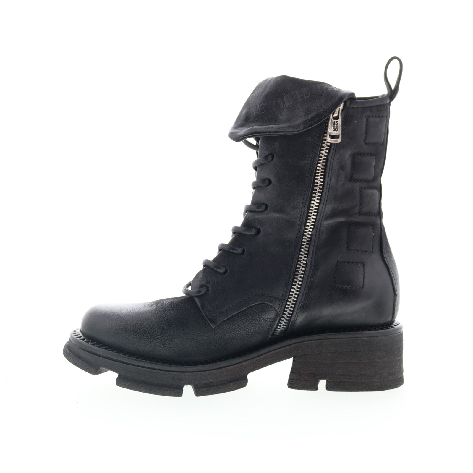 Lockwood Womens Black Leather Lace Up Casual Dress Boots