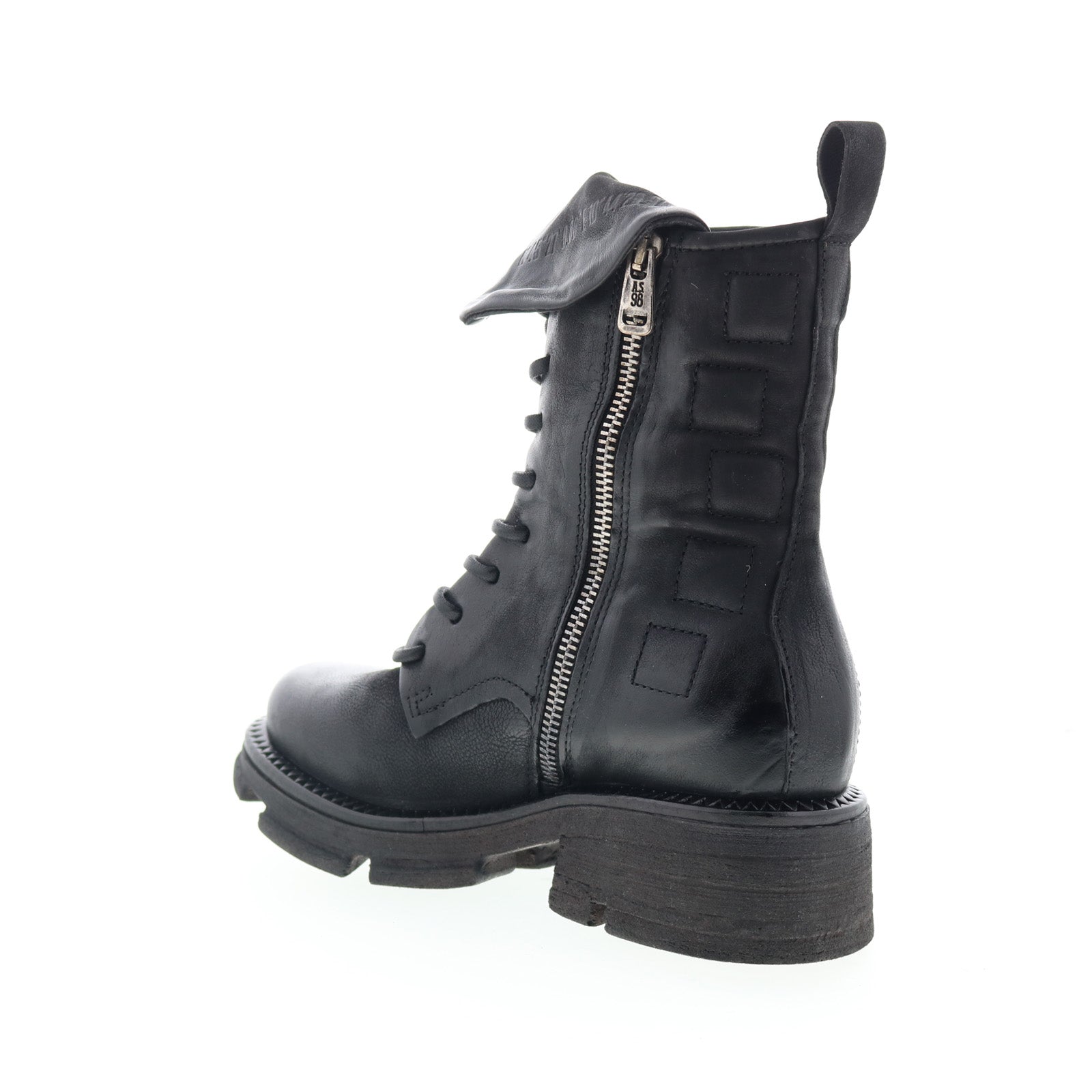 Lockwood Womens Black Leather Lace Up Casual Dress Boots