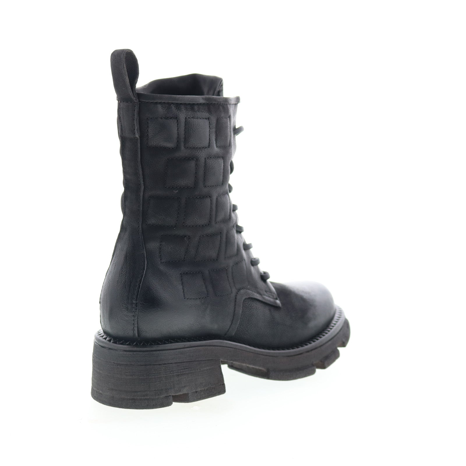 Lockwood Womens Black Leather Lace Up Casual Dress Boots