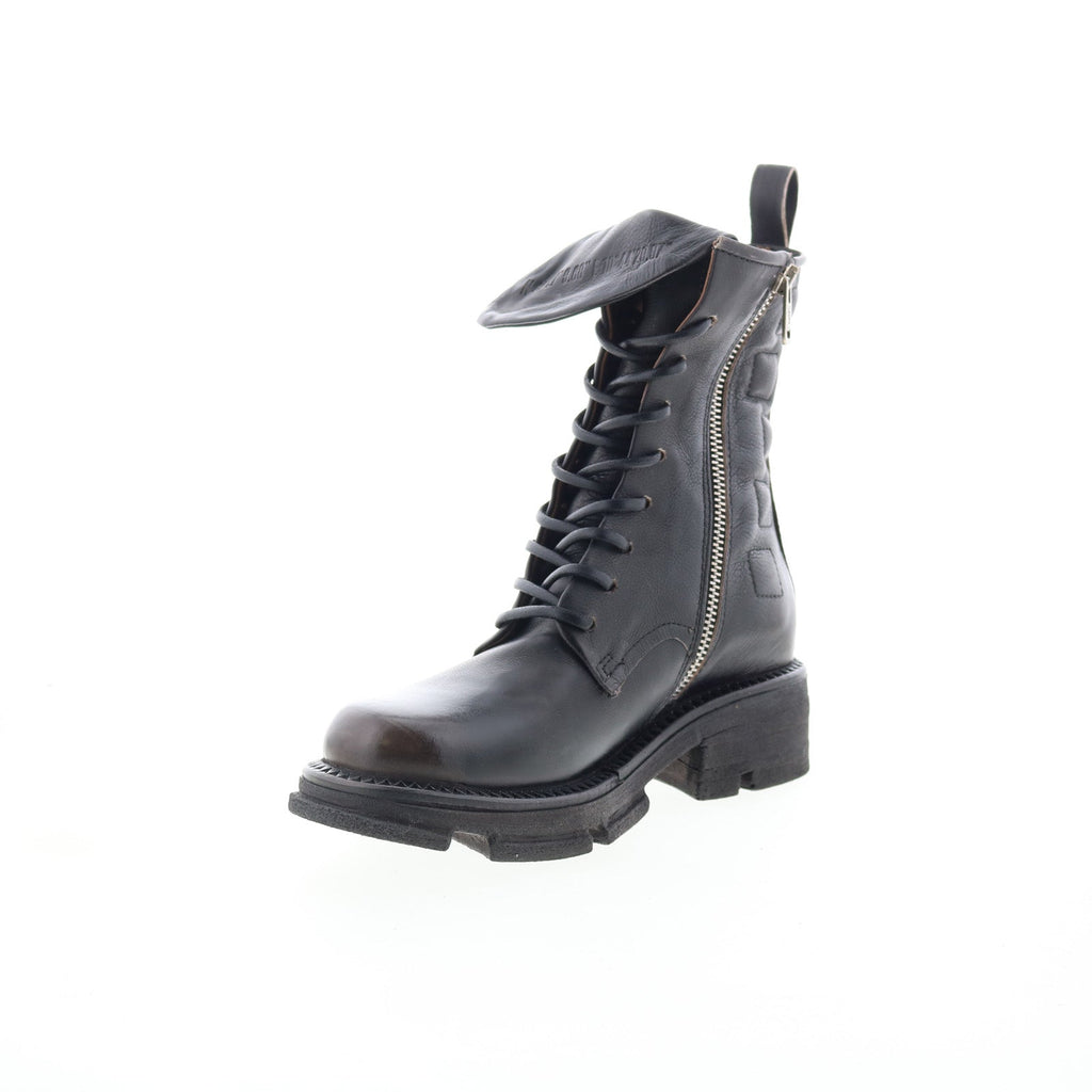 Lockwood Womens Black Leather Zipper Casual Dress Boots