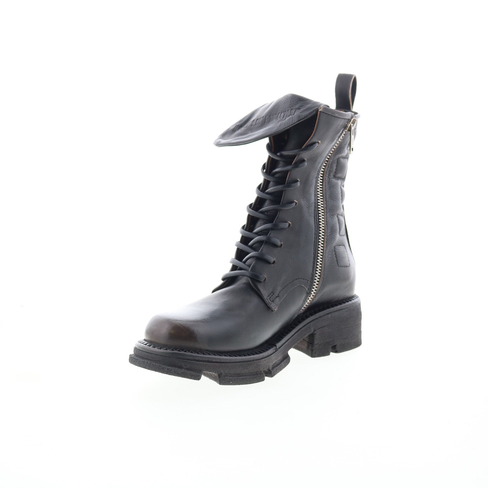 Lockwood Womens Black Leather Zipper Casual Dress Boots