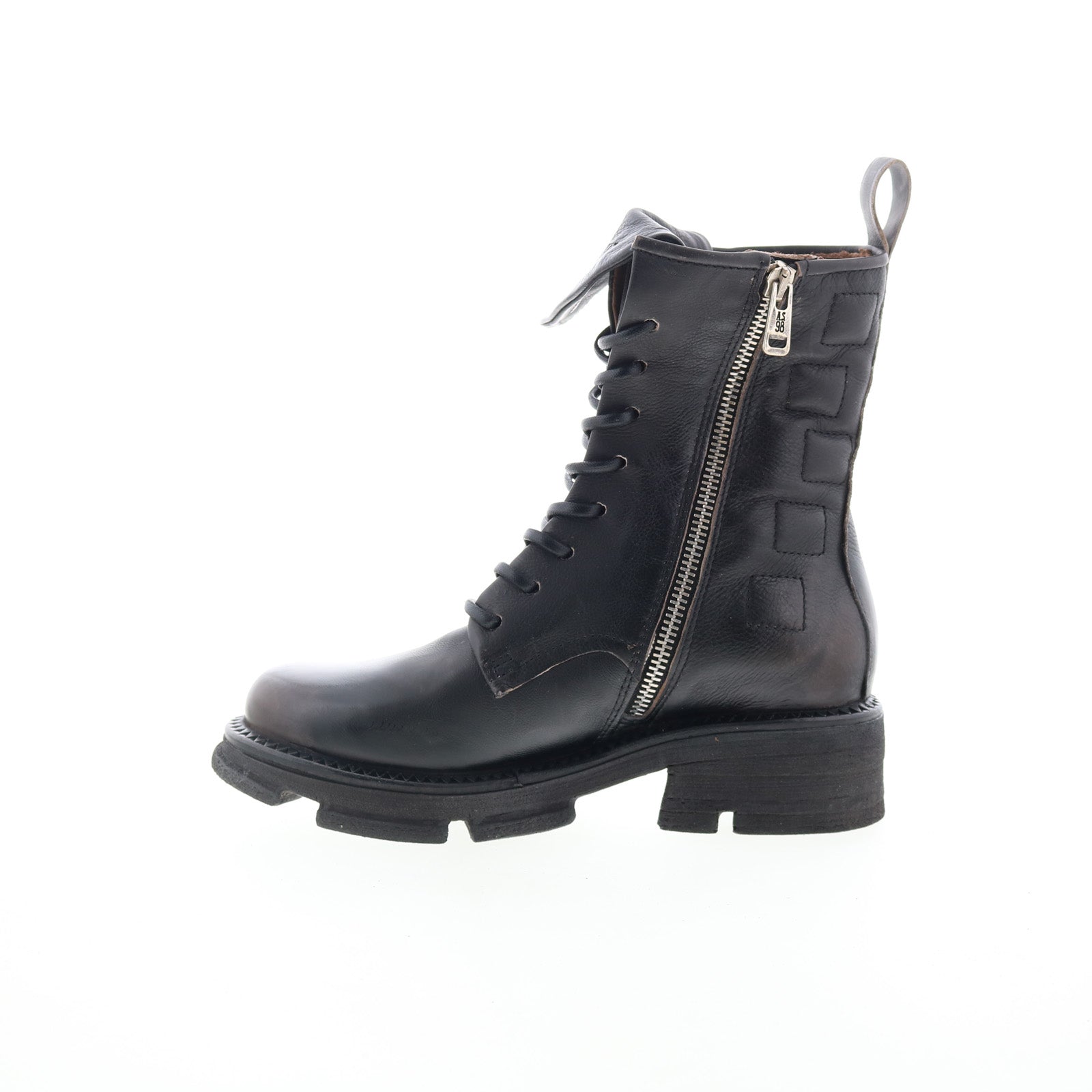 Lockwood Womens Black Leather Zipper Casual Dress Boots