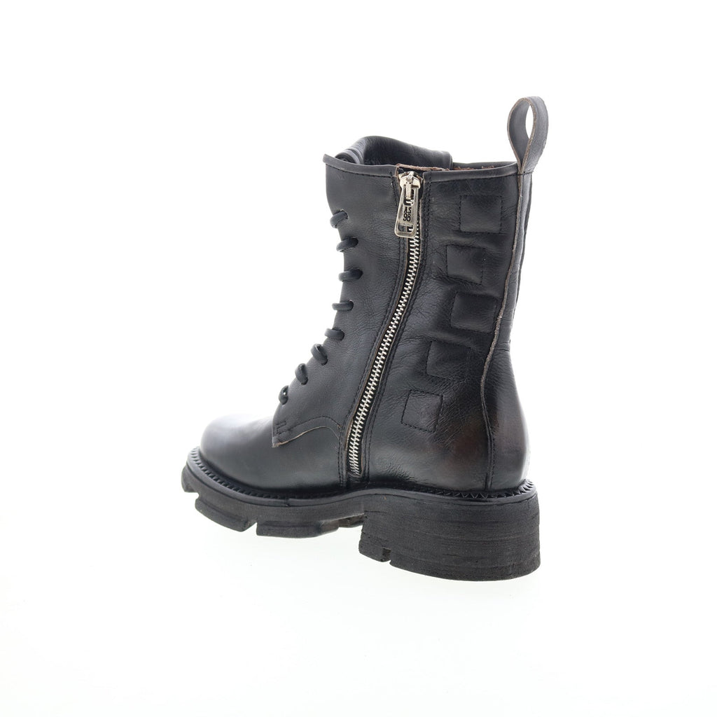 Lockwood Womens Black Leather Zipper Casual Dress Boots