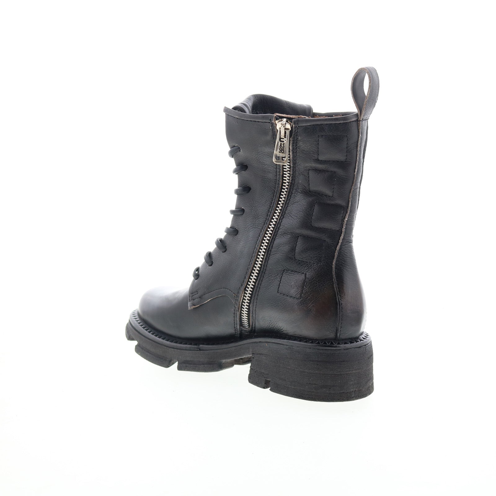 Lockwood Womens Black Leather Zipper Casual Dress Boots