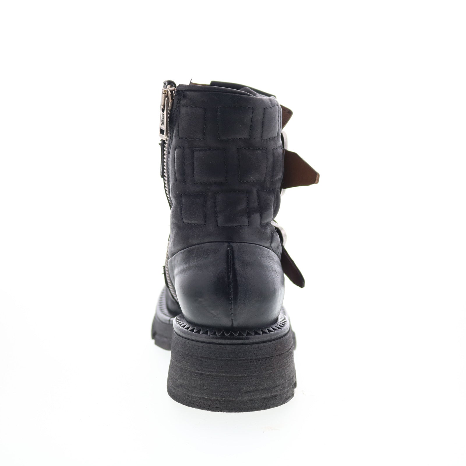 Loman Womens Black Leather Zipper Casual Dress Boots