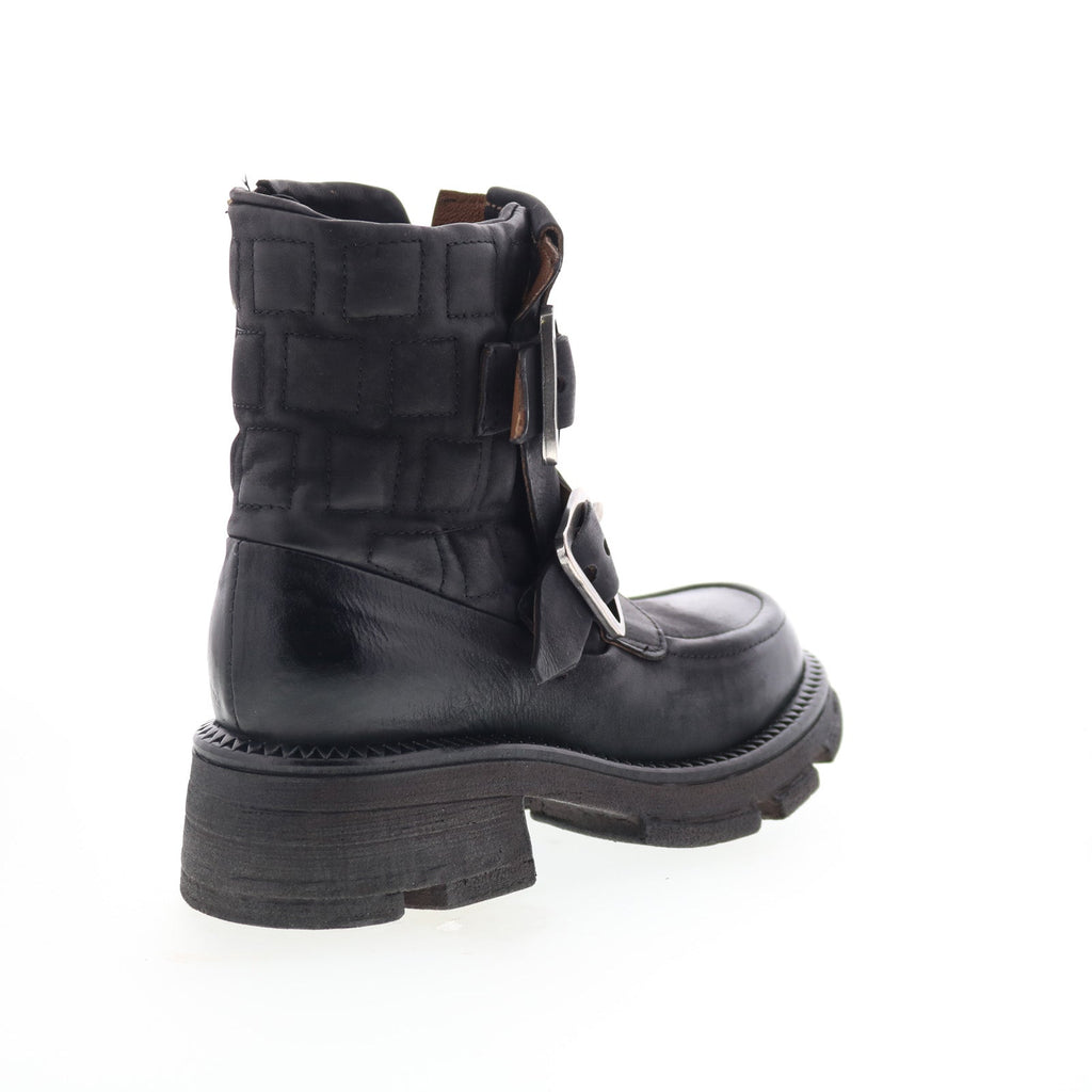Loman Womens Black Leather Zipper Casual Dress Boots