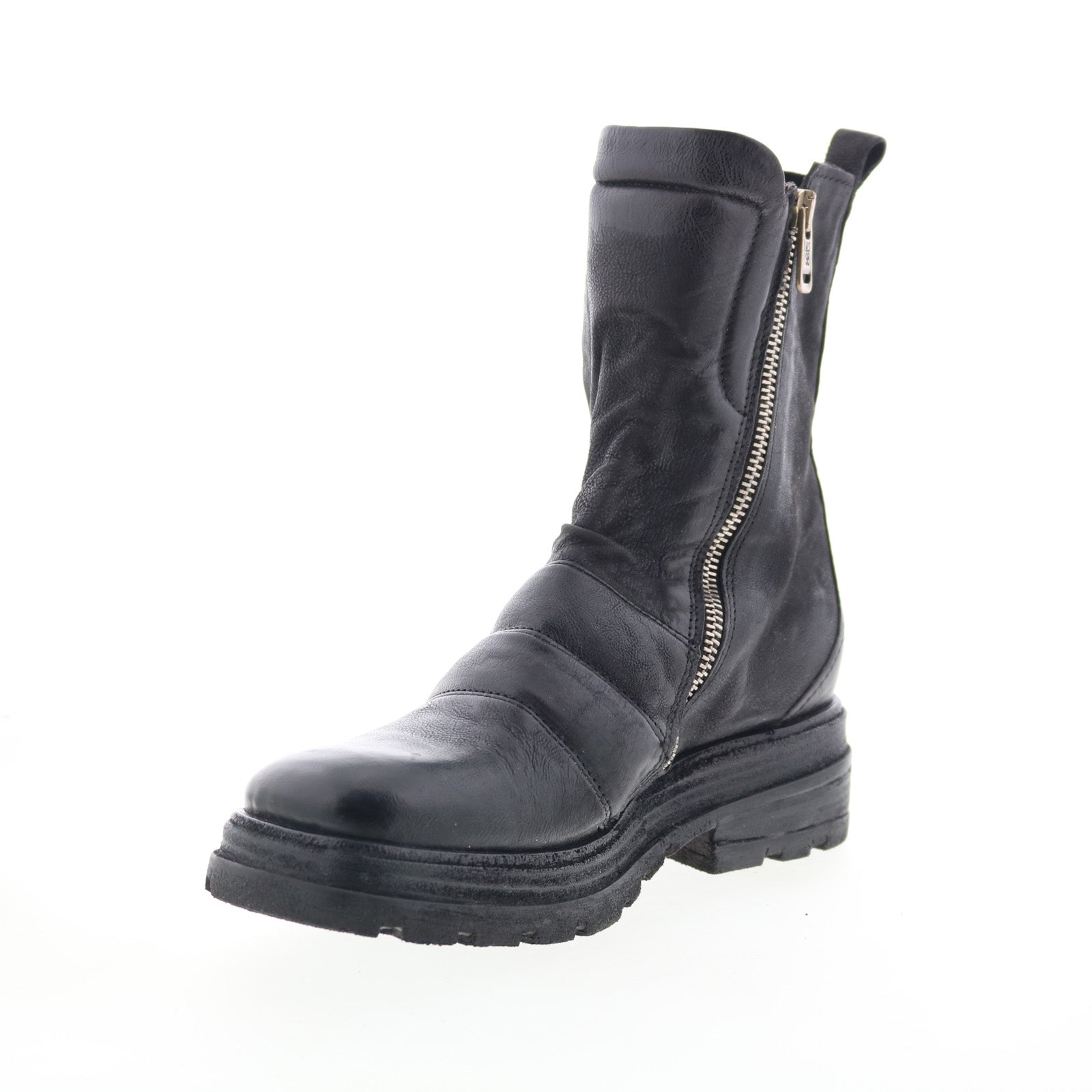 Lowe Womens Black Leather Zipper Casual Dress Boots