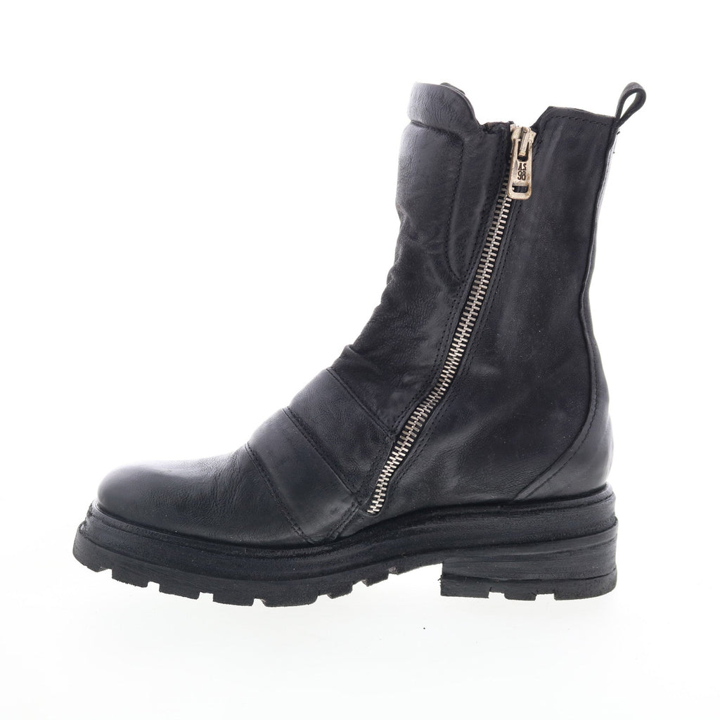 Lowe Womens Black Leather Zipper Casual Dress Boots