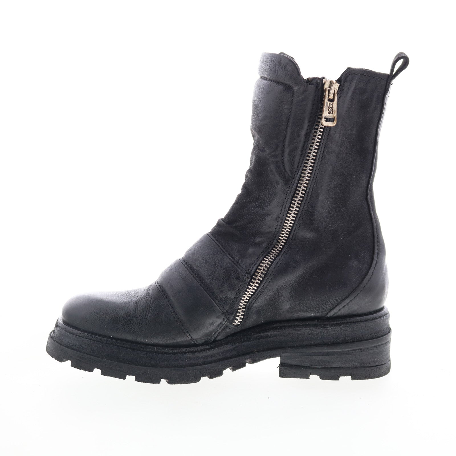 Lowe Womens Black Leather Zipper Casual Dress Boots