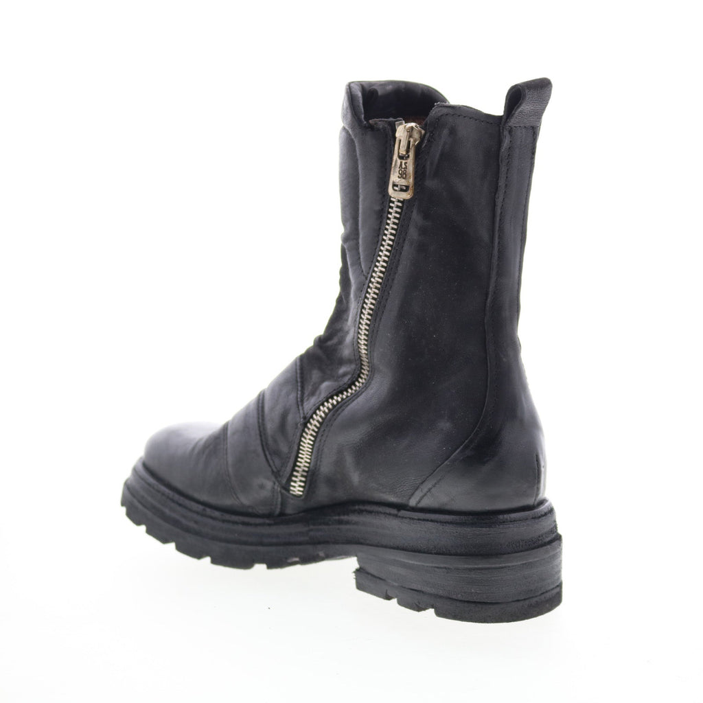 Lowe Womens Black Leather Zipper Casual Dress Boots