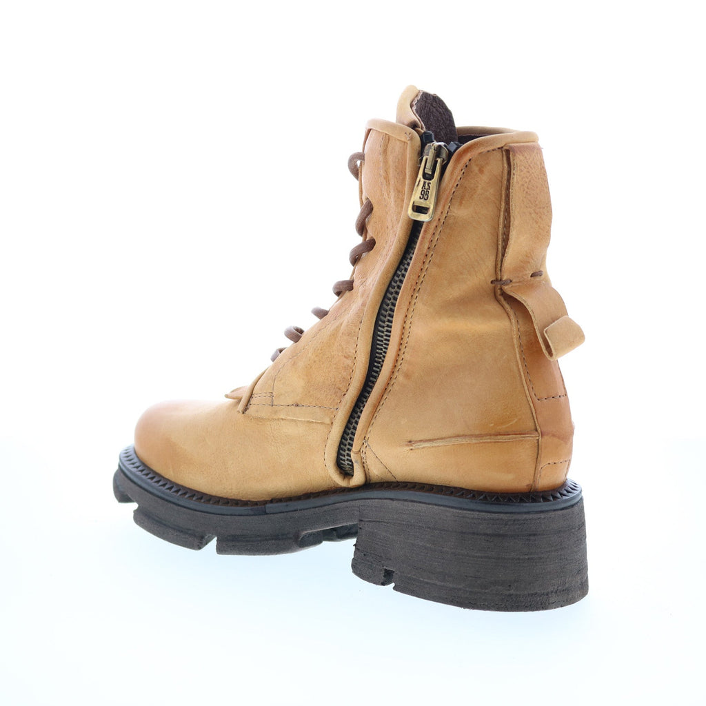 Lukie Womens Brown Leather Lace Up Casual Dress Boots